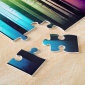 Puzzle Paysage Abstrait de la forêt arc-en-ciel (Côté)