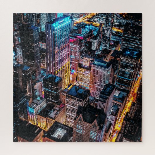 Puzzle Paysage aérien de nuit (Vertical)