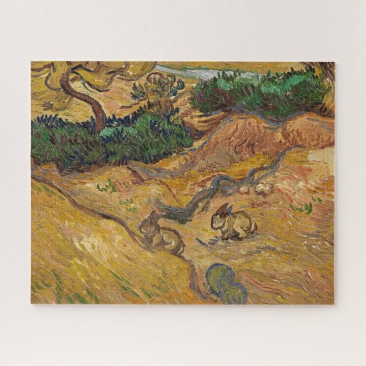Puzzle Paysage avec lapins par Vincent van Gogh (Horizontal)