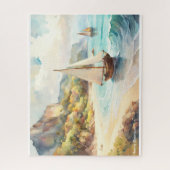 Puzzle Paysage avec mer et voiliers (Vertical)
