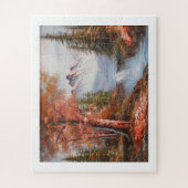 Puzzle Paysage avec montagnes et cascade (Vertical)