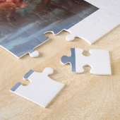 Puzzle Paysage avec montagnes et cascade (Côté)