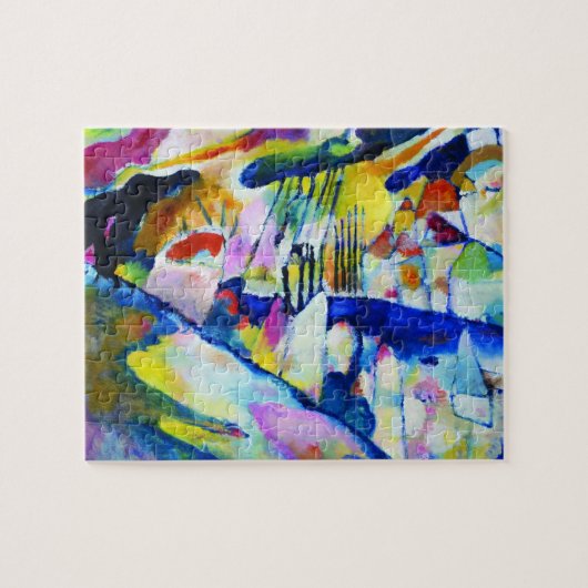 Puzzle Paysage avec pluie par Wassily Kandinsky (Horizontal)