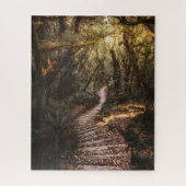 Puzzle Paysage Brown Green Forêt magique Automne automne (Vertical)