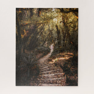 Puzzle Paysage Brown Green Forêt magique Automne automne