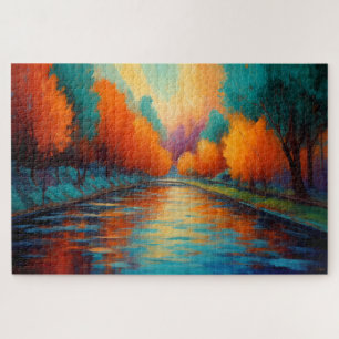 Puzzle Paysage coloré dynamique Fauvisme Impressionniste