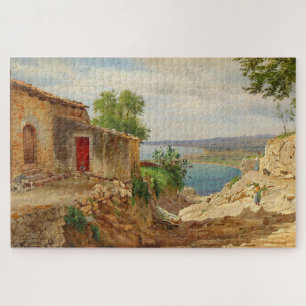 Puzzle Paysage côtier de Taormine en Sicile Carl Aagaard