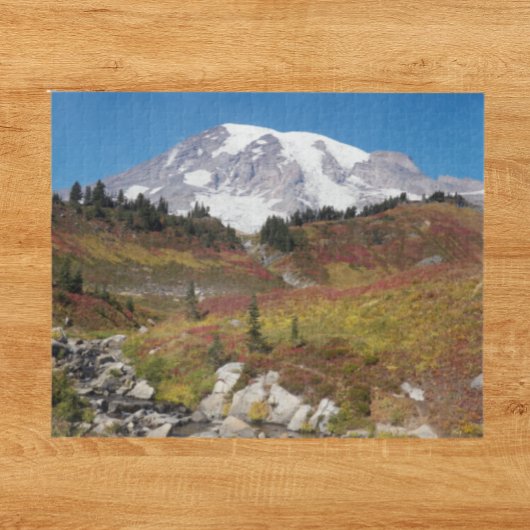 Puzzle Paysage couleur du Mont Rainier Automne