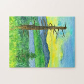 Puzzle Paysage d'aquarelle Mountain Sunrise (Horizontal)