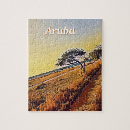 Puzzle Paysage d'Aruba avec Divi Divi Trees (Vertical)