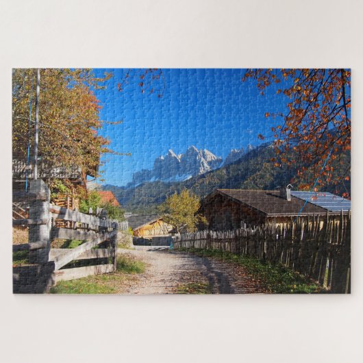 Puzzle Paysage d'automne dans les dolomites en Italie (Horizontal)
