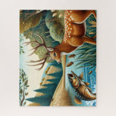 Puzzle Paysage de cerfs à queue blanche (Vertical)