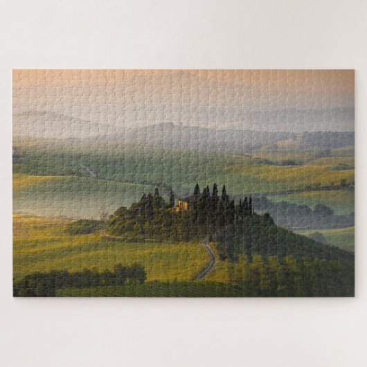 Puzzle Paysage de colline de la Toscane au lever de (Horizontal)
