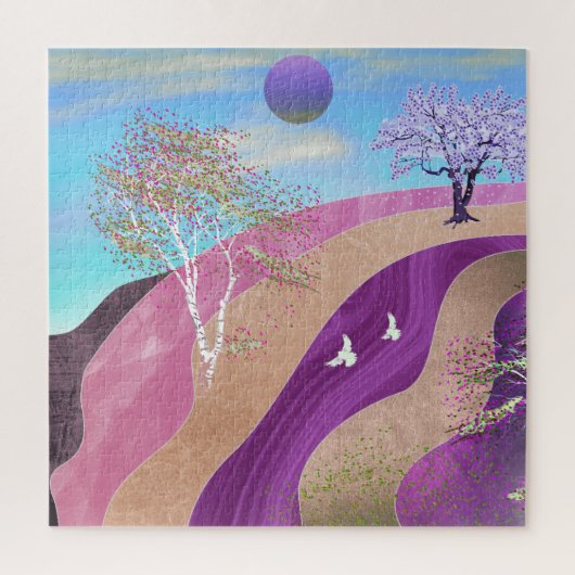 Puzzle Paysage de floraison printanière (Vertical)