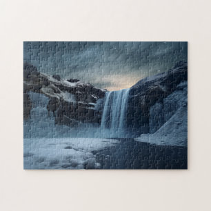 Puzzle Paysage de la cascade en Islande