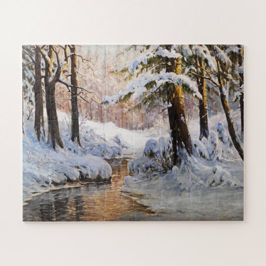 Puzzle Paysage de la forêt de neige, Walter Moras (Horizontal)