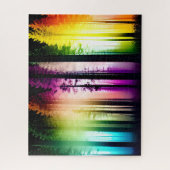 Puzzle Paysage de la forêt mystique enchantée arc-en-ciel (Vertical)