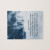 Puzzle Paysage de montagne Bible Verse Romans 8 (Horizontal)