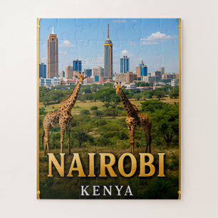 Puzzle Paysage de Nairobi et aventure faunique
