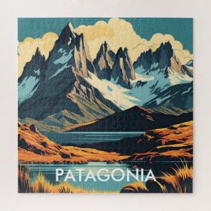 Puzzle Paysage de Patagonie dans le style d'une affiche d