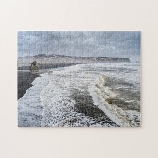 Puzzle Paysage de plage en hiver (Horizontal)