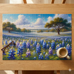 Puzzle Paysage de prairie de bleuets du Texas