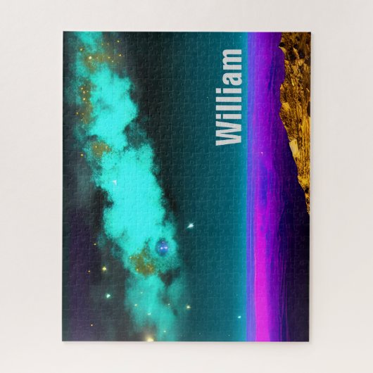 Puzzle Paysage de rêve cosmique du néon fascinant (Vertical)