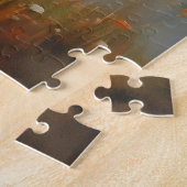 Puzzle Paysage de rivière avec maison (Côté)