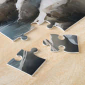 Puzzle Paysage de rivière d'hiver serein (Côté)