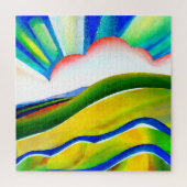 Puzzle Paysage de Sunburst Rainbow (Vertical)