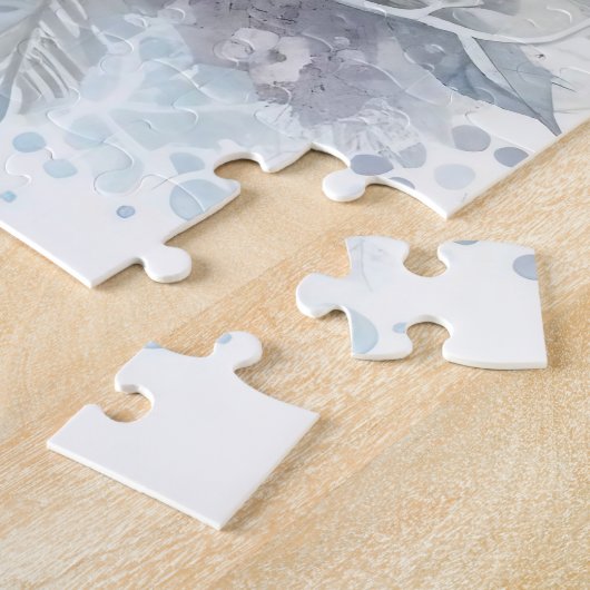 Puzzle Paysage D'Hiver Avec Cerf (Côté)