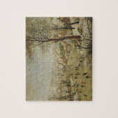 Puzzle Paysage d'hiver avec le piège d'oiseau (huile sur (Vertical)