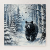 Puzzle Paysage D'Hiver Avec Ours (Vertical)