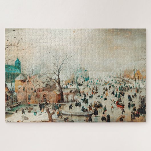 Puzzle Paysage D'Hiver Avec Patins De Glace (Horizontal)