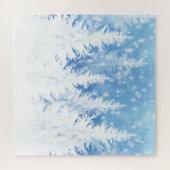 Puzzle Paysage d'hiver, Pins, Forêt (Horizontal)