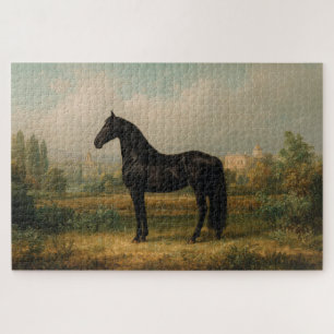 Puzzle Paysage équestre de cheval de style vintage