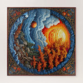 Puzzle Paysage Fantastique Abstrait Vibrant (Horizontal)