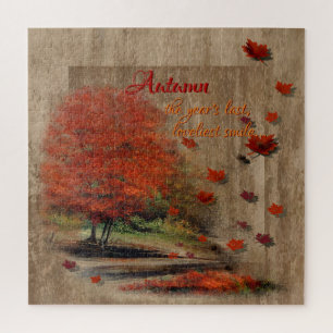Puzzle Paysage Feuille en chute