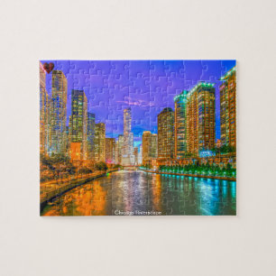 Puzzle Paysage fluvial de Chicago