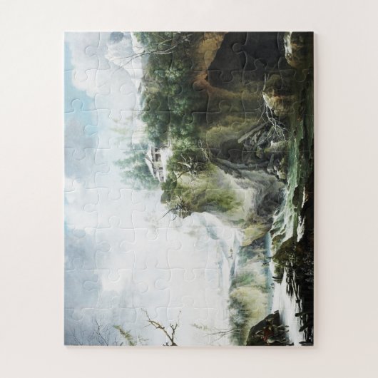 Puzzle Paysage fluvial en hiver, Francesco Foschi (Vertical)