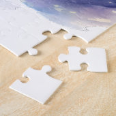 Puzzle Paysage hivernal Renne de Noël et Sleigh (Côté)