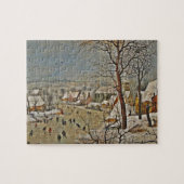 Puzzle Paysage hivernal sur un étang aux oiseaux (Horizontal)