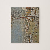 Puzzle Paysage hivernal sur un étang aux oiseaux (Vertical)