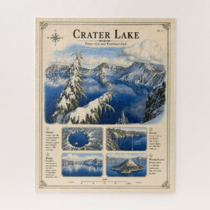 Puzzle Paysage hivernal vintage du lac Crater