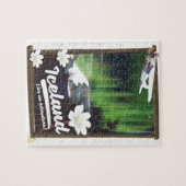 Puzzle Paysage islandais affiche de voyage de style vinta (Horizontal)