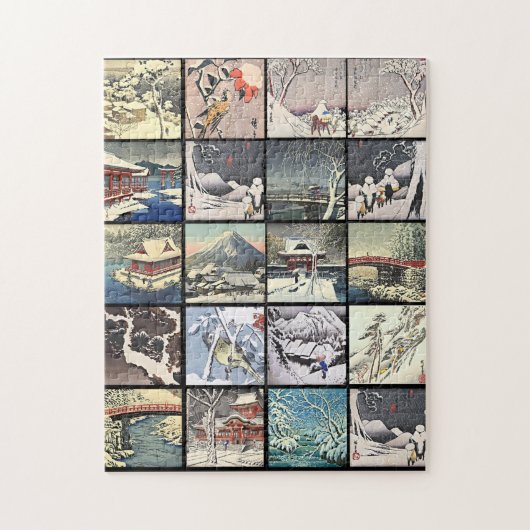 Puzzle Paysage japonais arbres art peintures (Vertical)