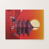 Puzzle Paysage japonais dessin animé de voyage (Horizontal)