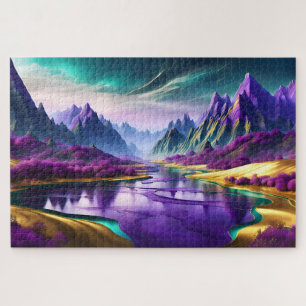 Puzzle Paysage majestueux de pourpre et d'or