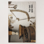 Puzzle Paysage médiéval Tons de bois (Vertical)