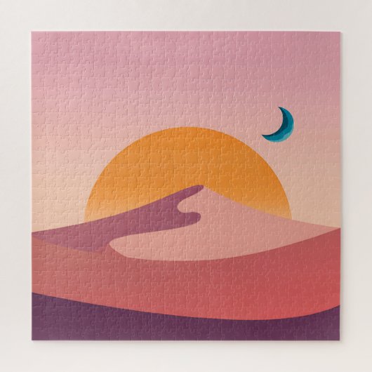 Puzzle Paysage minimaliste du désert au coucher du soleil (Vertical)